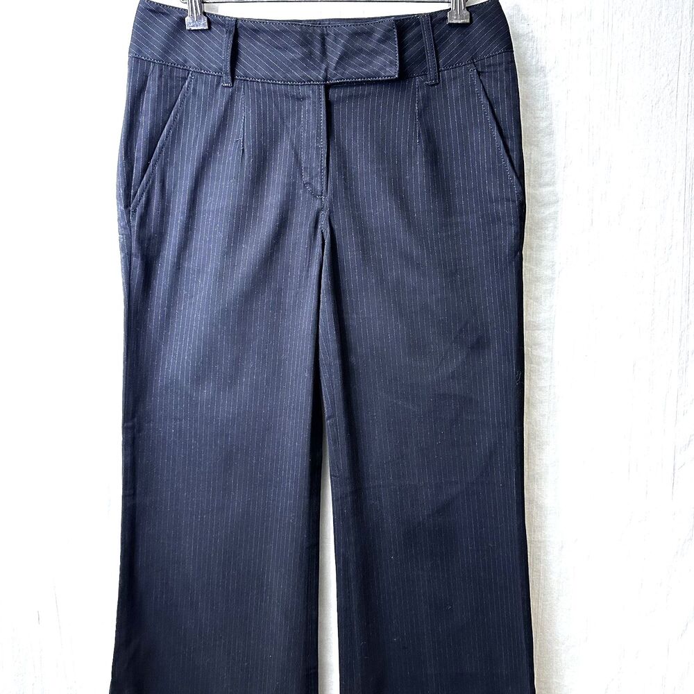 Jean's Paul Gaultier Women's Y2K Black Pinstripe Wide-Leg Cotton Pants Sz 29 New - Picture 4 of 16